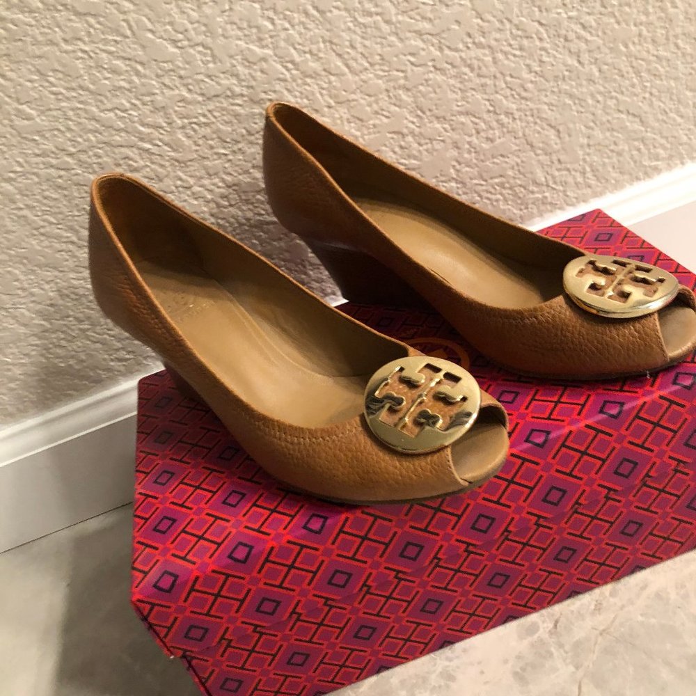 Tory Burch Leather Wedge Heels